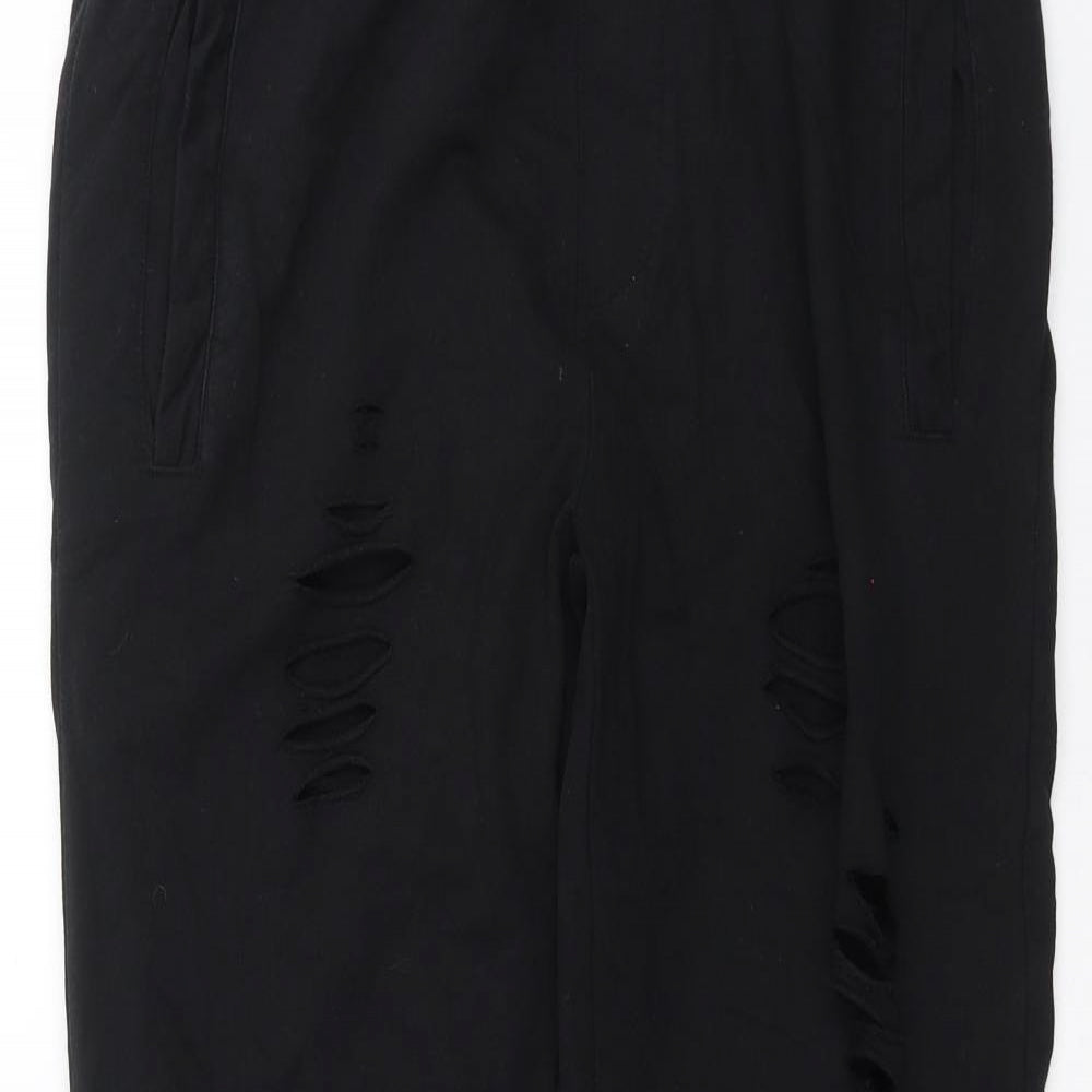 dStruct Mens Black   Jogger Trousers Size S L29 in - Distressed