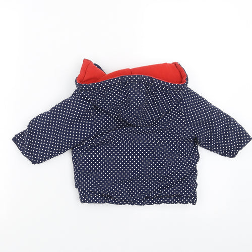 Jack & Lily Girls Blue Polka Dot  Jacket  Size 6-9 Months