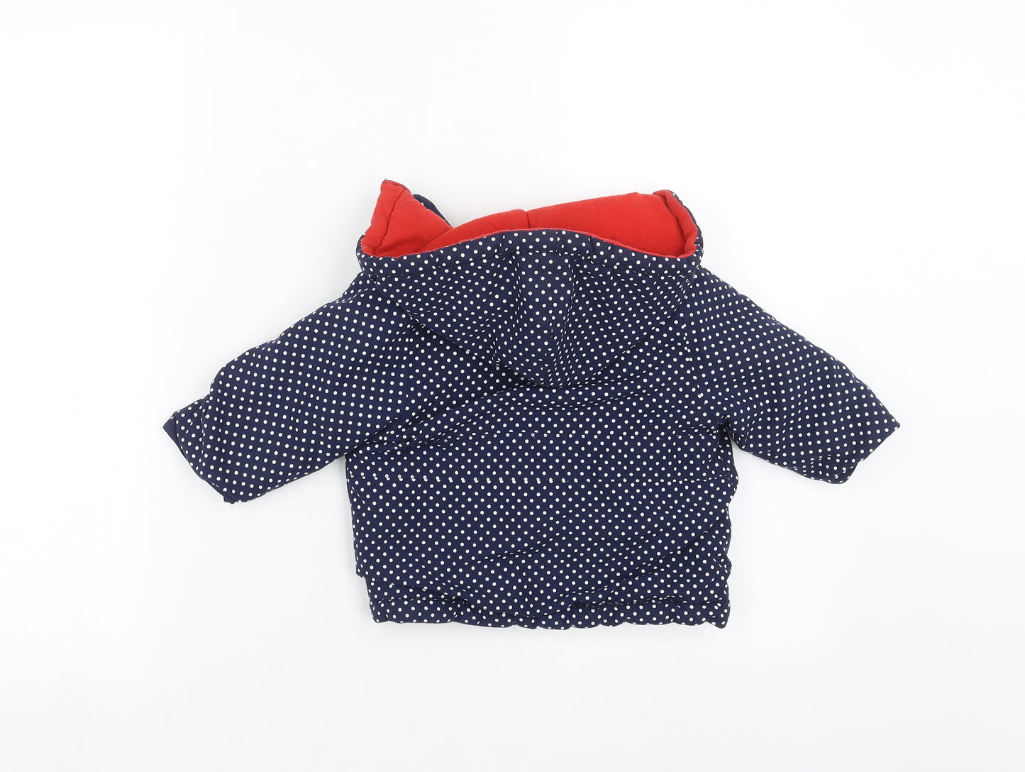 Jack & Lily Girls Blue Polka Dot  Jacket  Size 6-9 Months