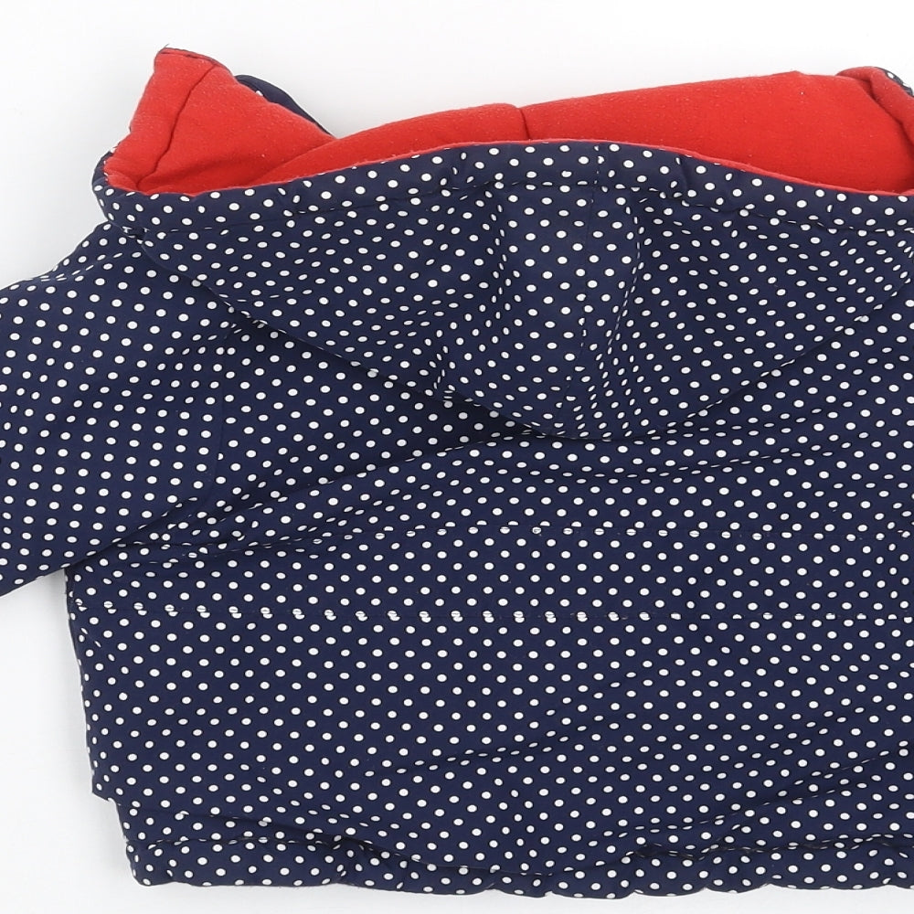 Jack & Lily Girls Blue Polka Dot  Jacket  Size 6-9 Months