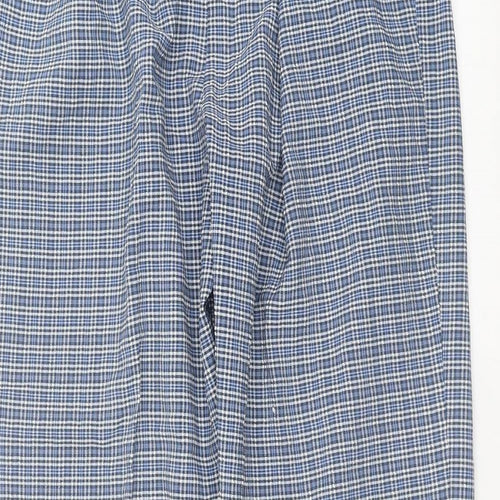 Berketex Womens Blue Check  Trousers  Size 14 L27 in