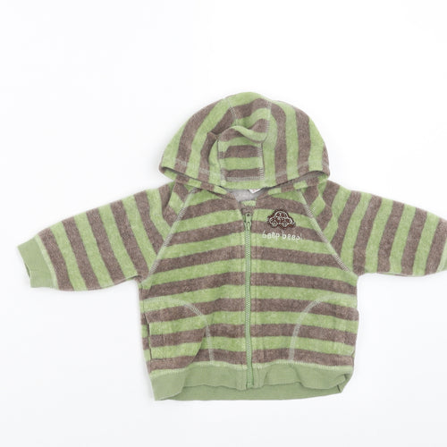 NEXT Boys Green Striped  Full Zip Jumper Size 0-3 Months  - newborn