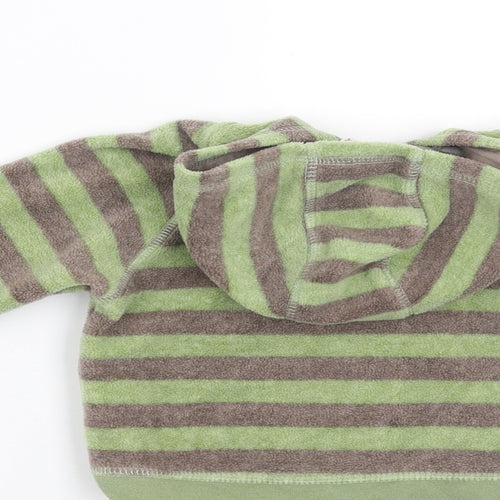NEXT Boys Green Striped  Full Zip Jumper Size 0-3 Months  - newborn