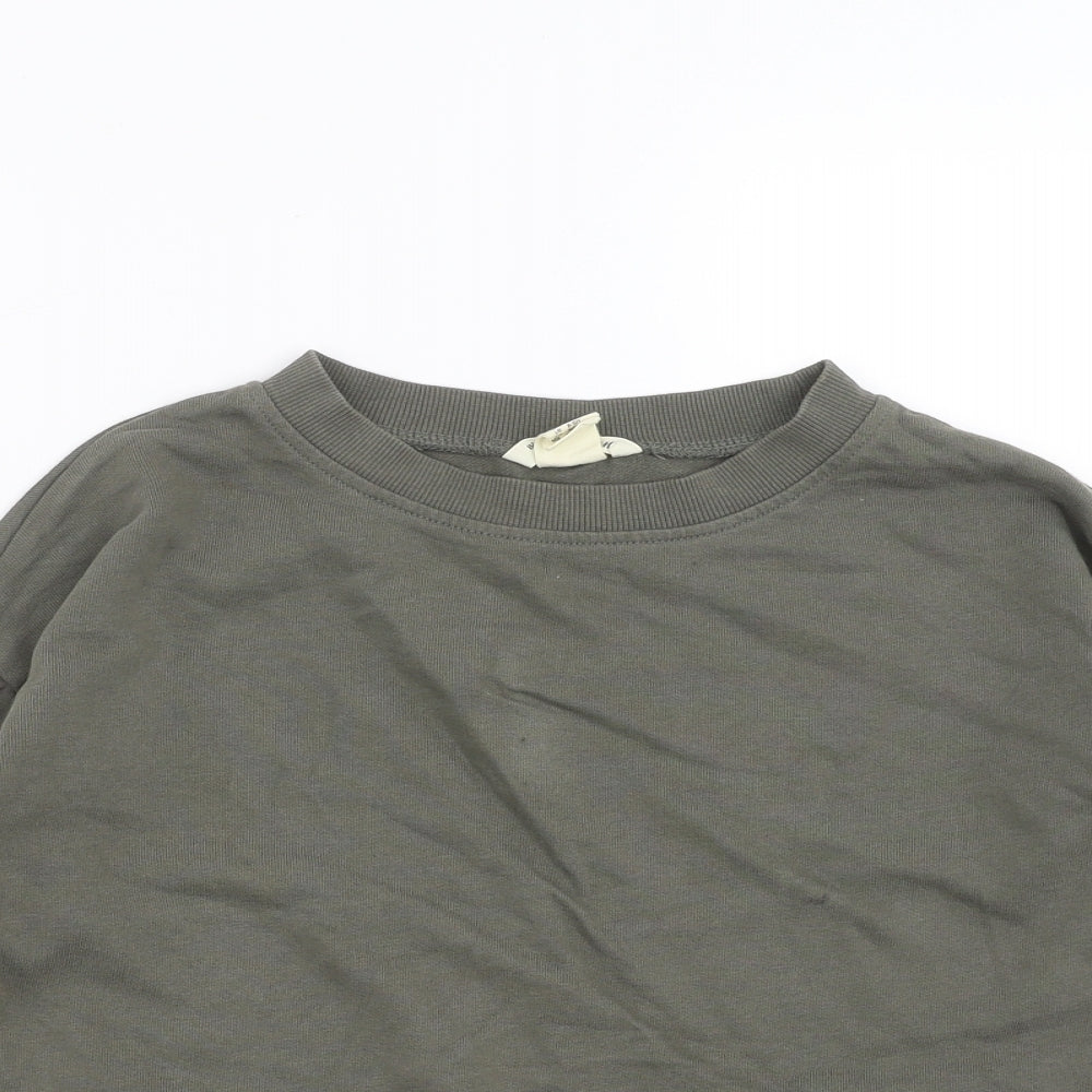 H&M Girls Green   Pullover Sweatshirt Size 8-9 Years