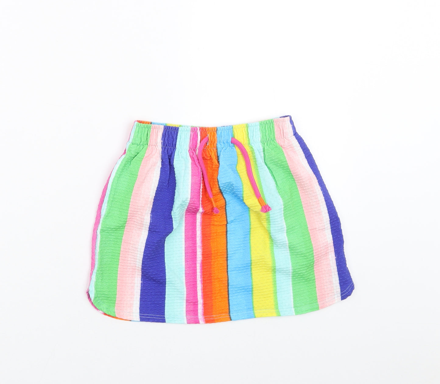 NEXT Girls Multicoloured Striped  Straight & Pencil Skirt Size 7 Years