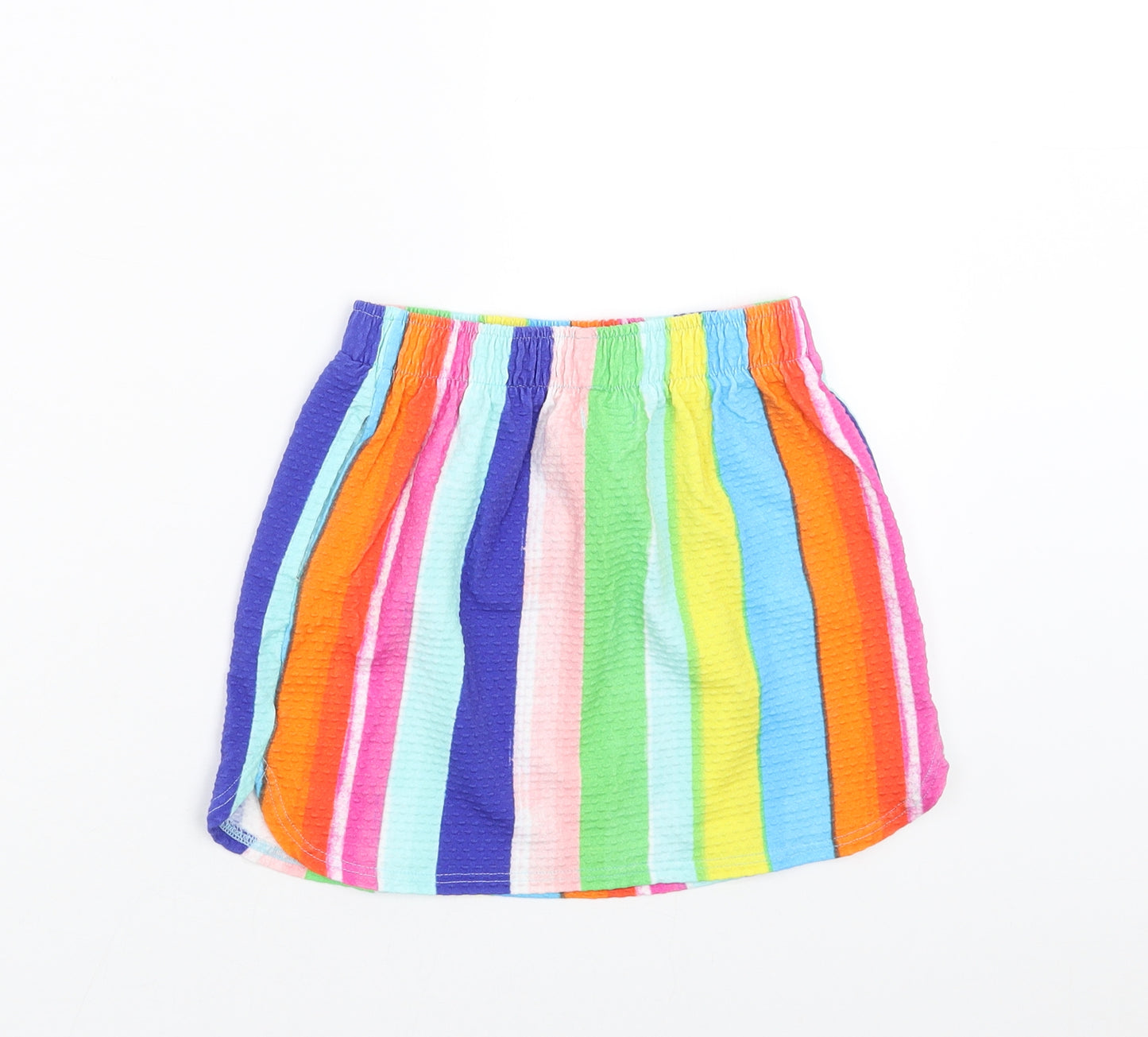 NEXT Girls Multicoloured Striped  Straight & Pencil Skirt Size 7 Years