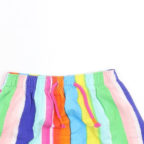 NEXT Girls Multicoloured Striped  Straight & Pencil Skirt Size 7 Years