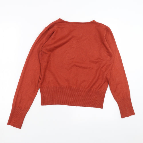 Preworn Womens Orange  Knit Pullover Jumper Size 14  - rust coloured