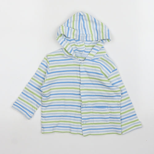 Pep&Co Baby Green Striped  Cardigan Jumper Size 3-6 Months