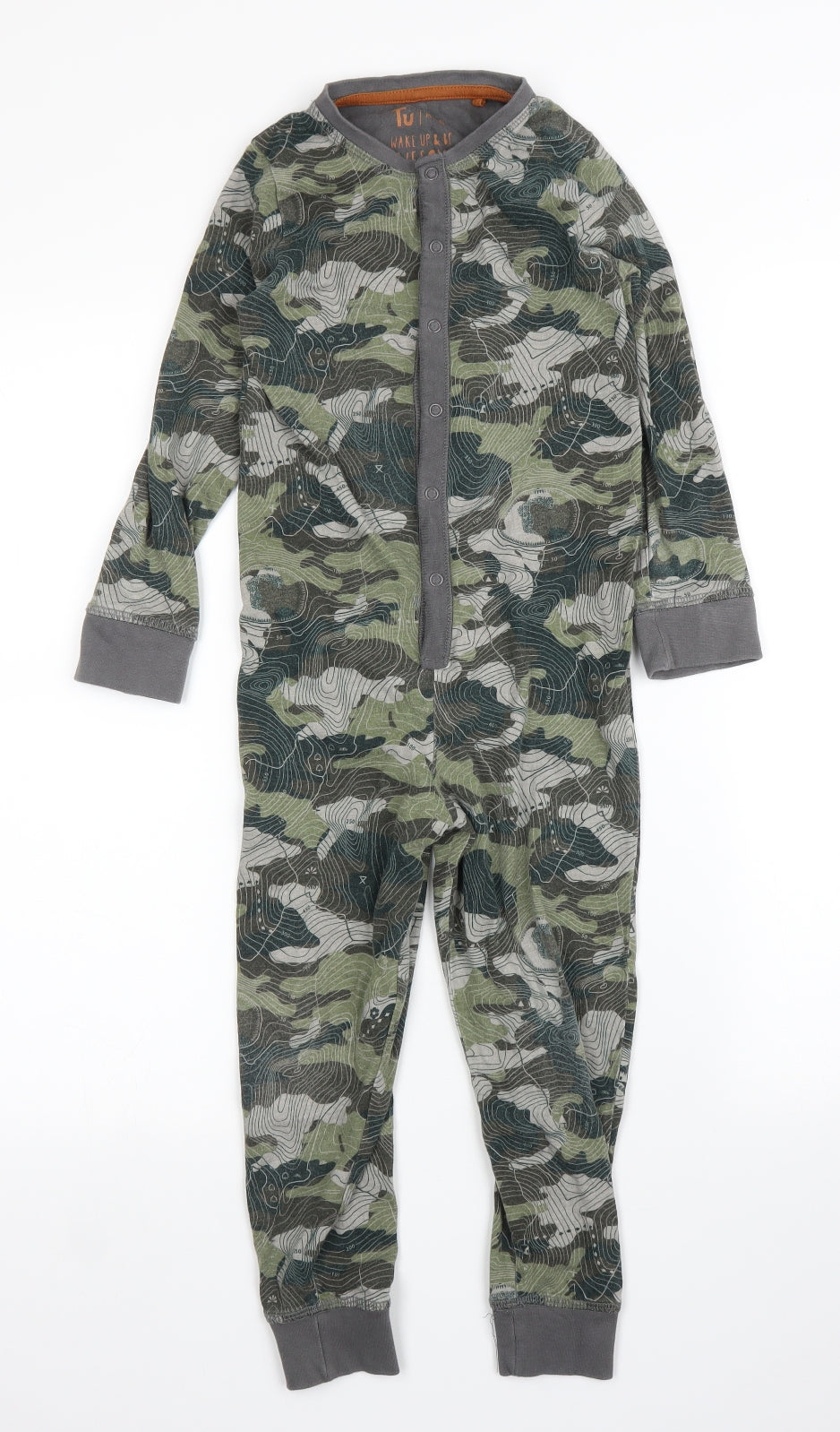 TU Boys Green Camouflage   One Piece Size 5 Years