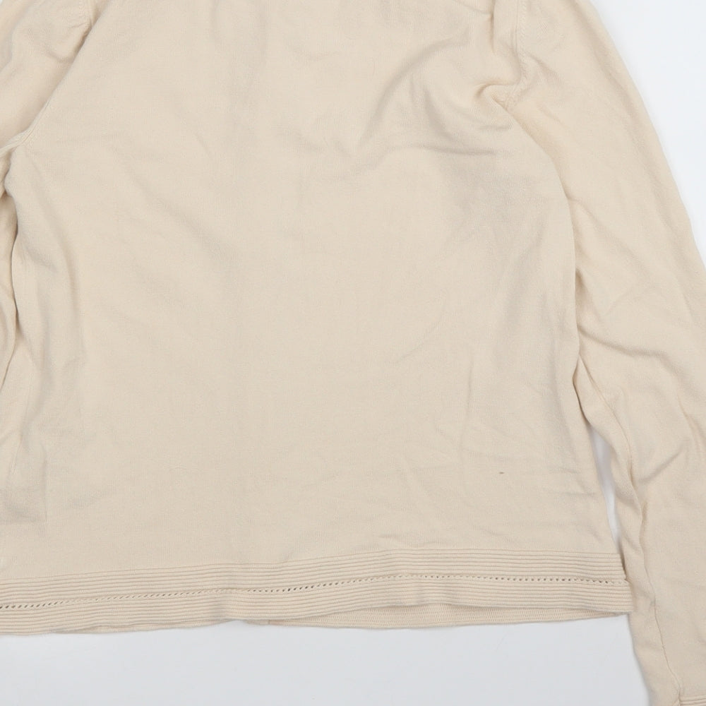 United Colors of Benetton Womens Beige   Cardigan Jumper Size M