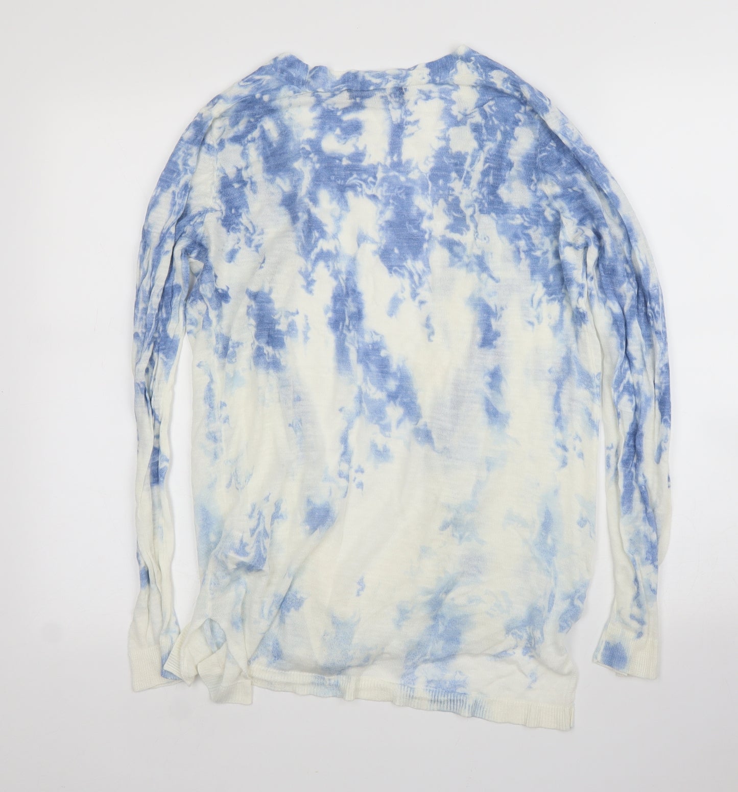 M&S Womens Blue   Cardigan Jumper Size M  - Tie dye