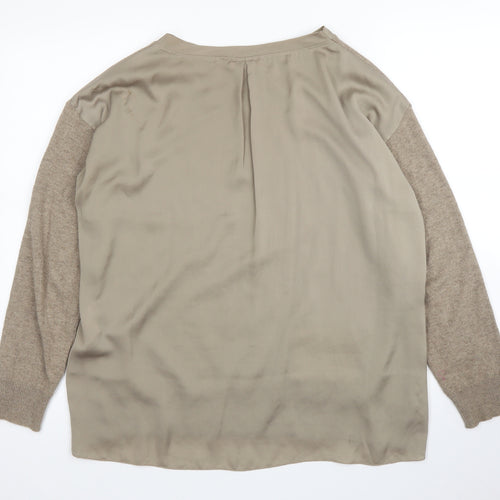 Yhocos Womens Beige   Basic Blouse Size M