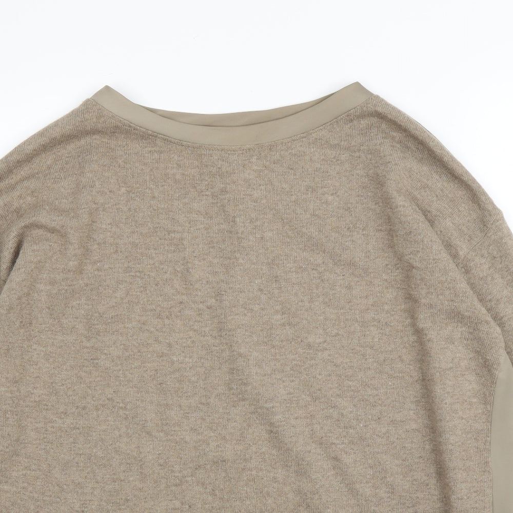 Yhocos Womens Beige   Basic Blouse Size M