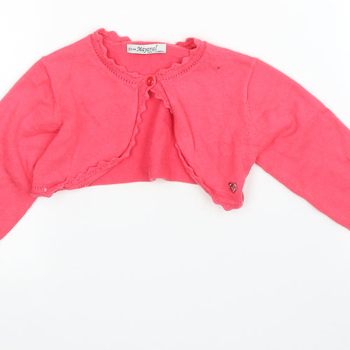 Mayoral Girls Pink   Cardigan Jumper Size 2 Years  - Bolero