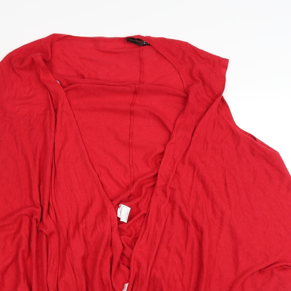 Novinza Womens Red   Cardigan Jumper Size M