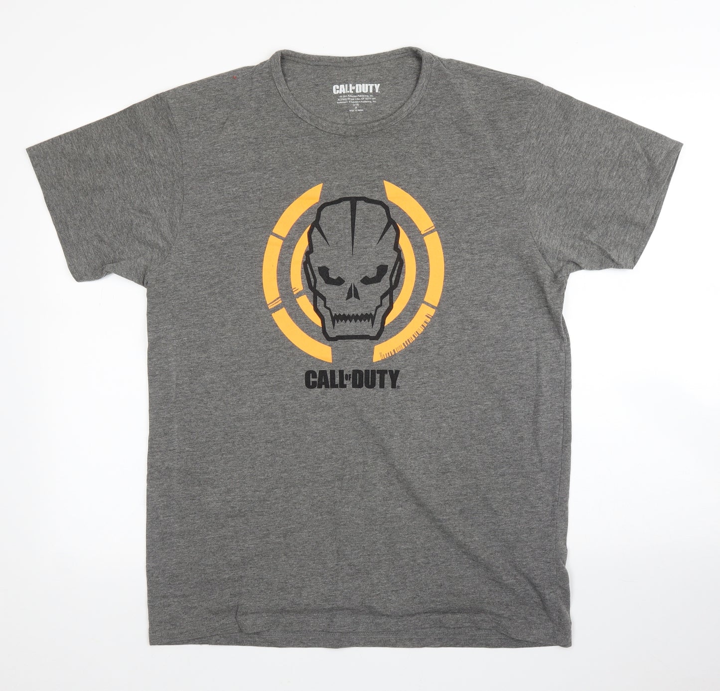 Primark Mens Grey    T-Shirt Size M  - Call of Duty