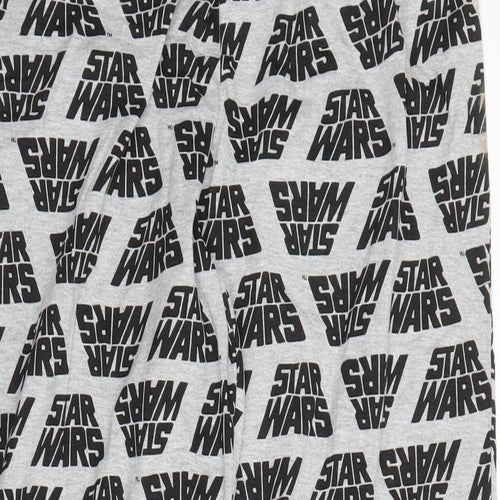 Character Mens Grey Solid   Pyjama Pants Size L  - Star Wars