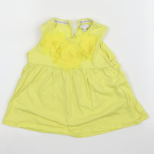 Debenhams Girls Yellow   Basic Blouse Size 3 Years