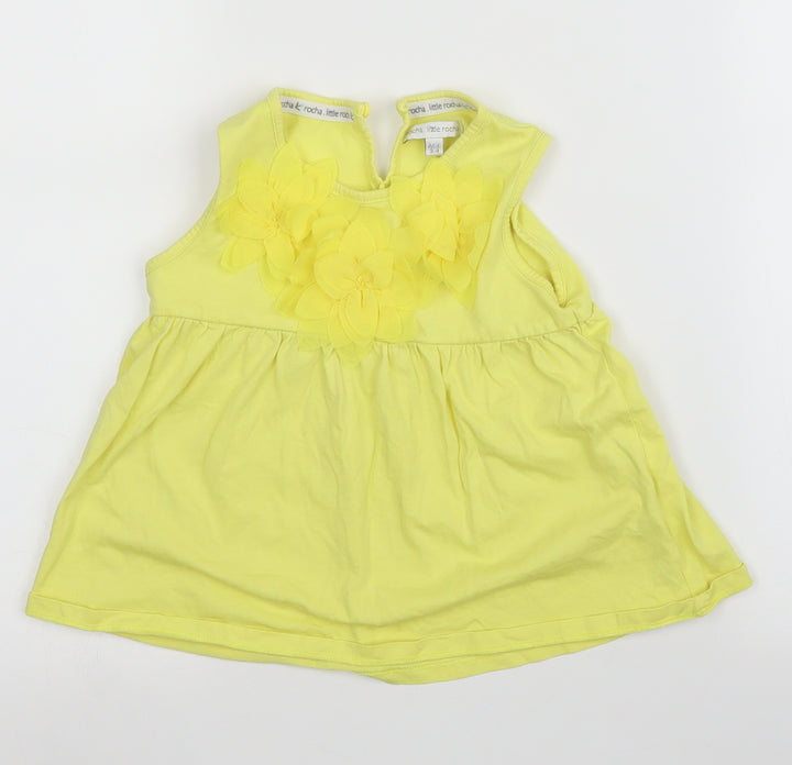Debenhams Girls Yellow   Basic Blouse Size 3 Years
