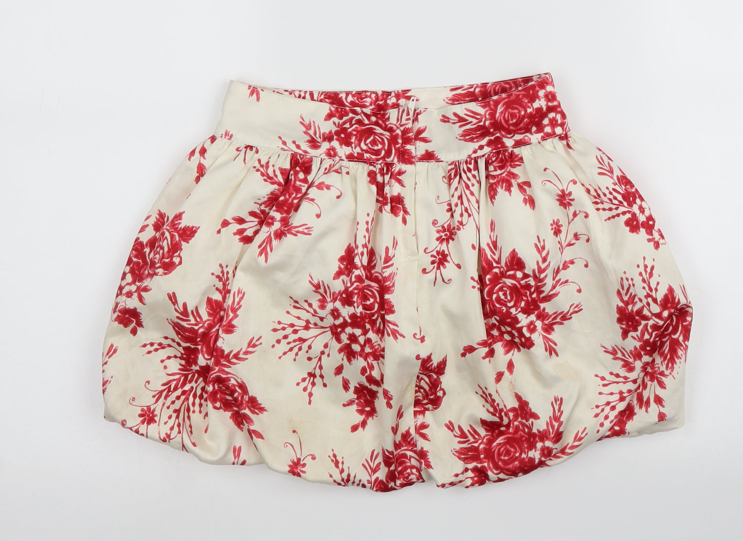 Crazy 8 Womens Ivory Floral  A-Line Skirt Size 6