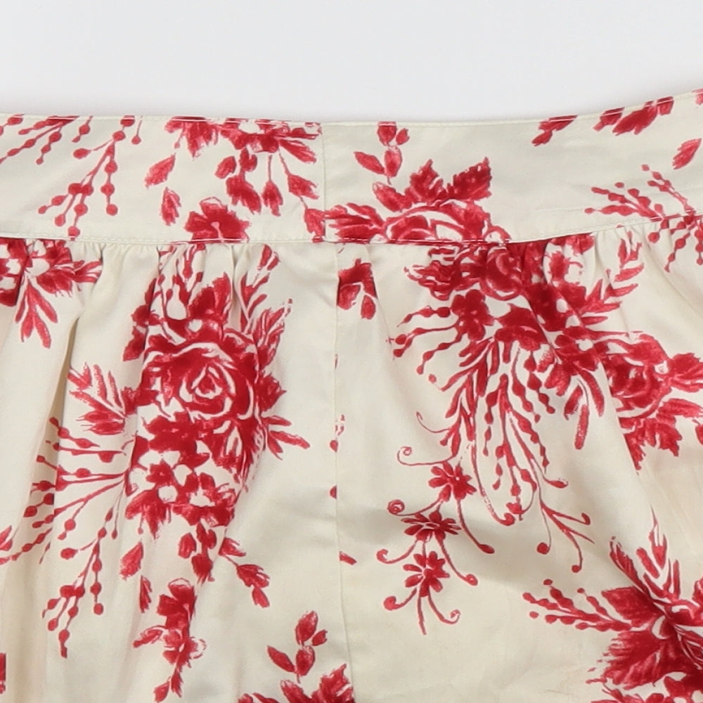 Crazy 8 Womens Ivory Floral  A-Line Skirt Size 6