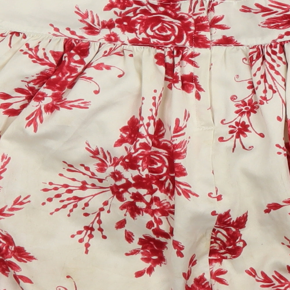 Crazy 8 Womens Ivory Floral  A-Line Skirt Size 6