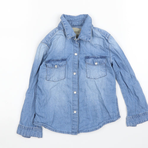 Primark Girls Blue   Basic Button-Up Size 4 Years