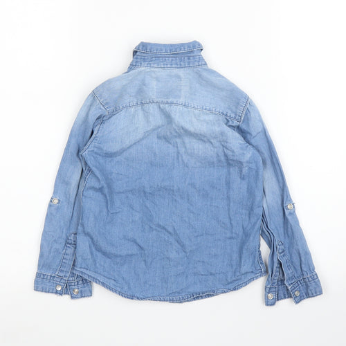 Primark Girls Blue   Basic Button-Up Size 4 Years