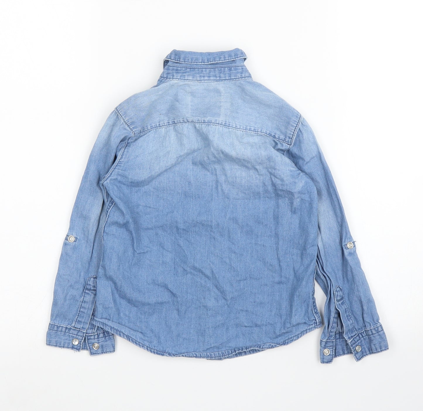 Primark Girls Blue   Basic Button-Up Size 4 Years
