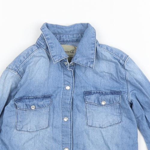Primark Girls Blue   Basic Button-Up Size 4 Years