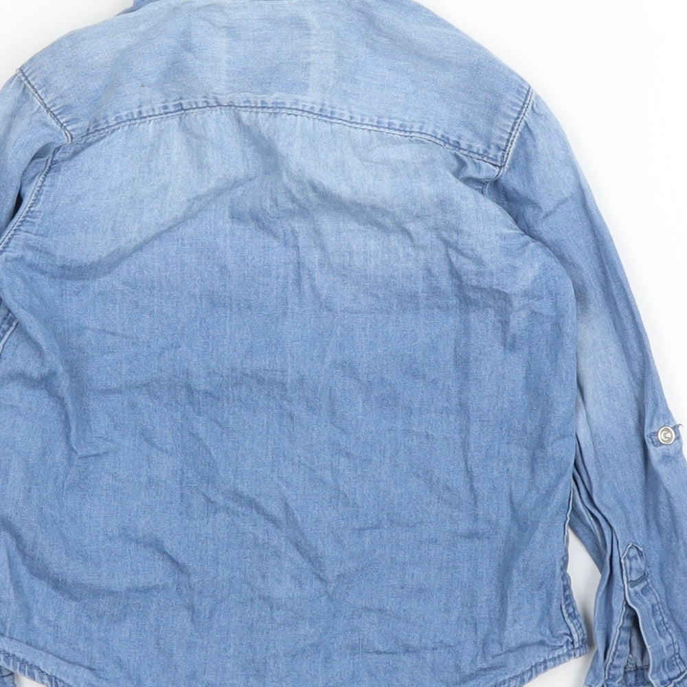 Primark Girls Blue   Basic Button-Up Size 4 Years