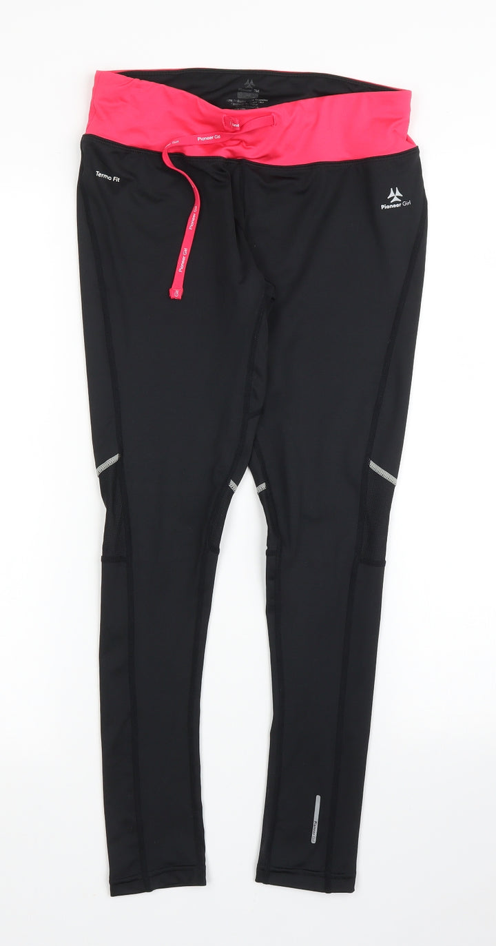 Pioneer Girl Womens Black Compression Leggings Size S L24 in