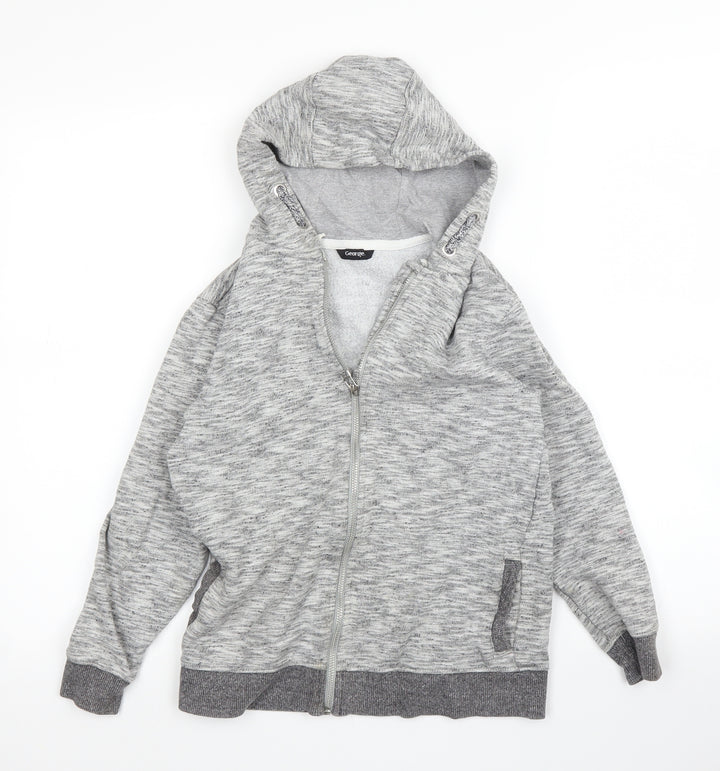George Womens Grey Full Zip Hoodie