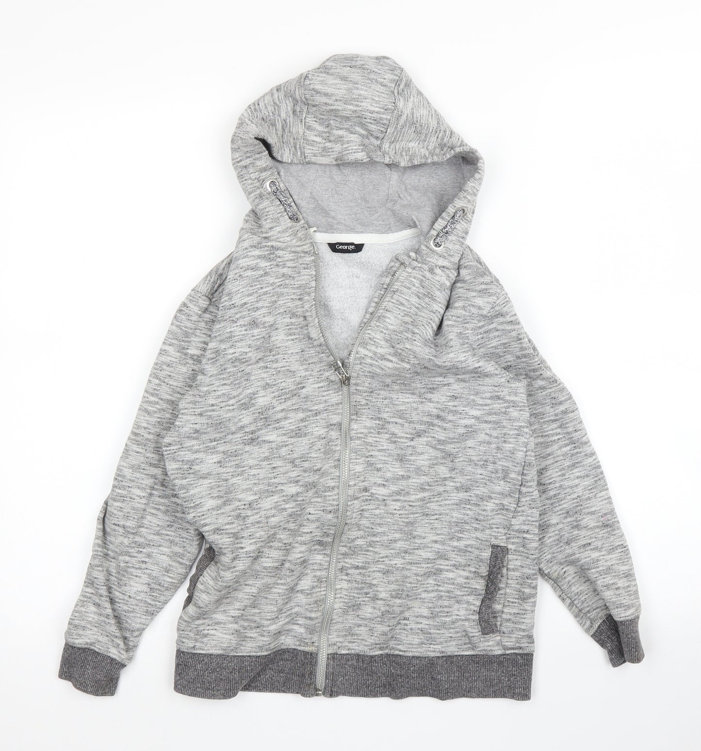 George Womens Grey   Full Zip Hoodie