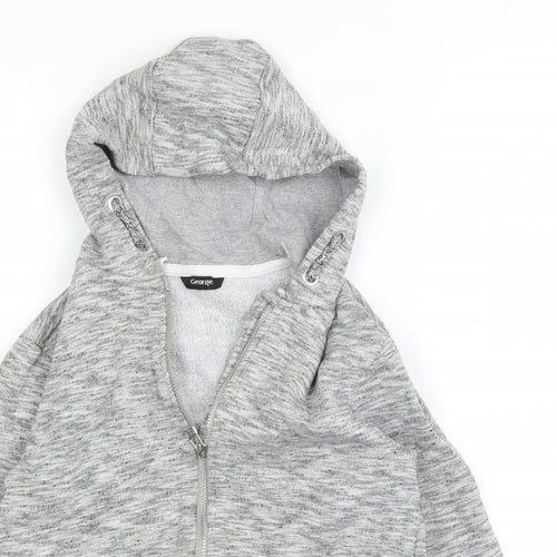 George Womens Grey   Full Zip Hoodie