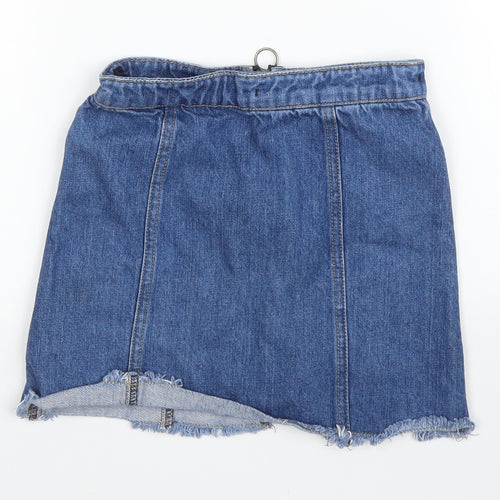 Very Girls Blue Striped Denim A-Line Skirt Size 6 Years