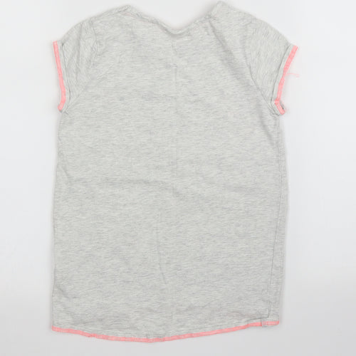 George Girls Grey   Basic T-Shirt Size 8 Years  - Disney, Minnie Mouse