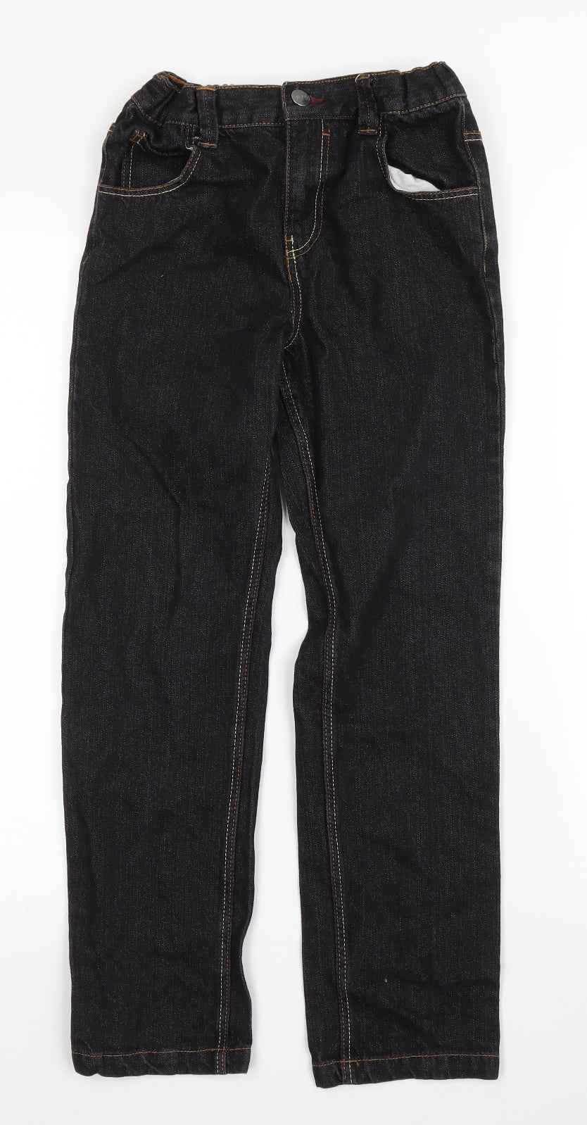 Nutmeg Boys Black  Denim Straight Jeans Size 8 Years