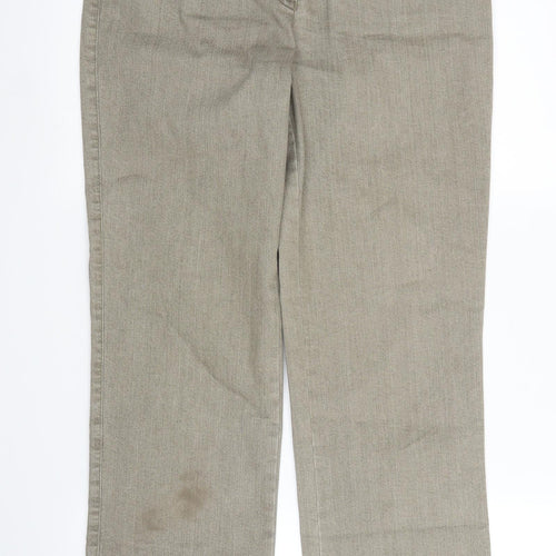 Wichele Womens Beige  Denim Straight Jeans Size 14 L30 in