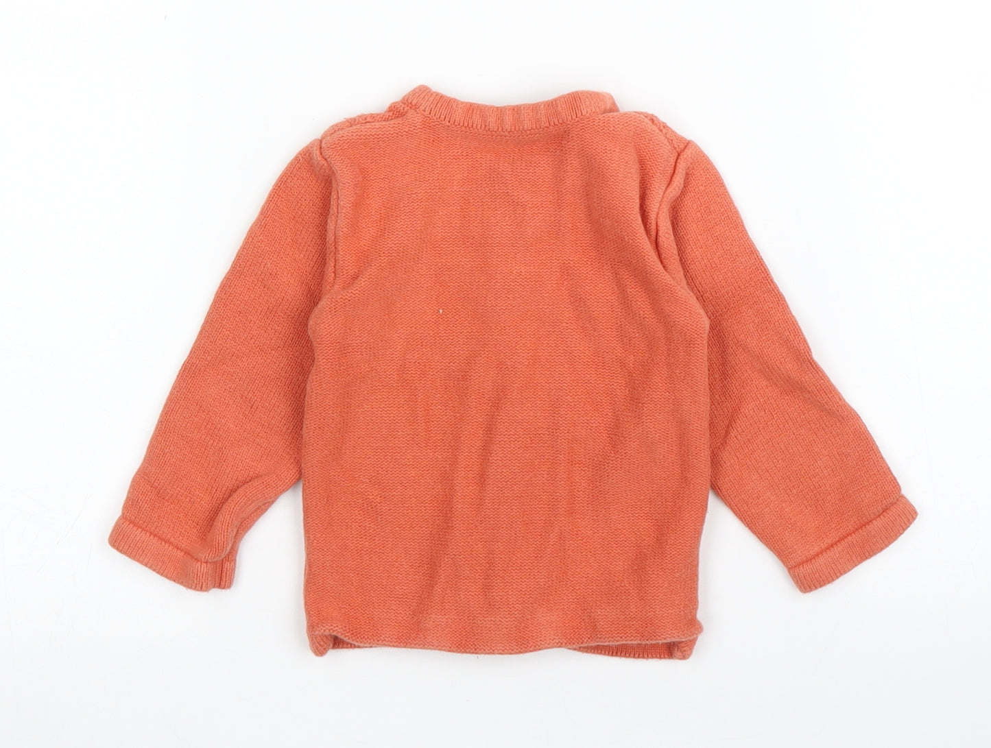 Nutmeg Girls Orange   Cardigan Jumper Size 6-9 Months