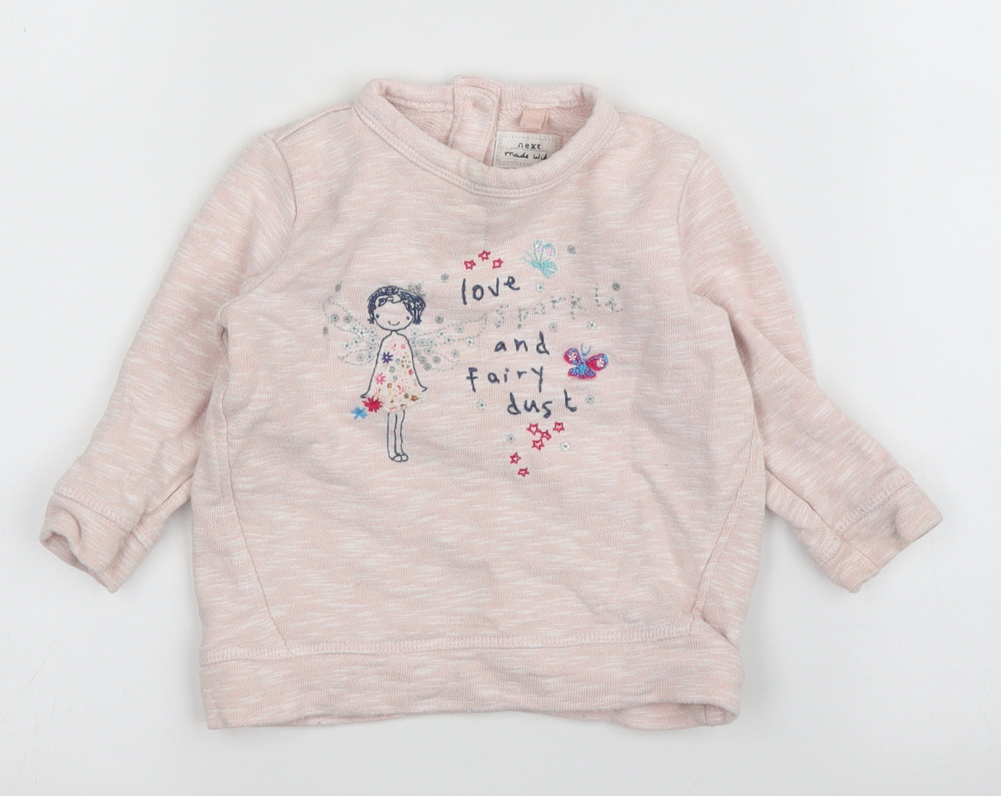 NEXT Girls Pink   Pullover Jumper Size 6-9 Months
