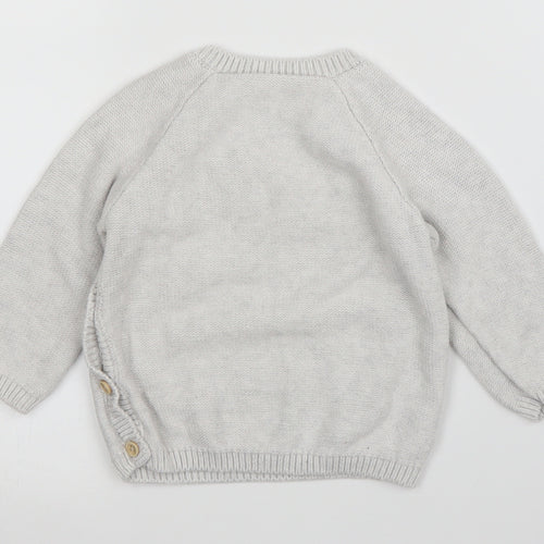 George Girls Grey   Pullover Jumper Size 6-9 Months