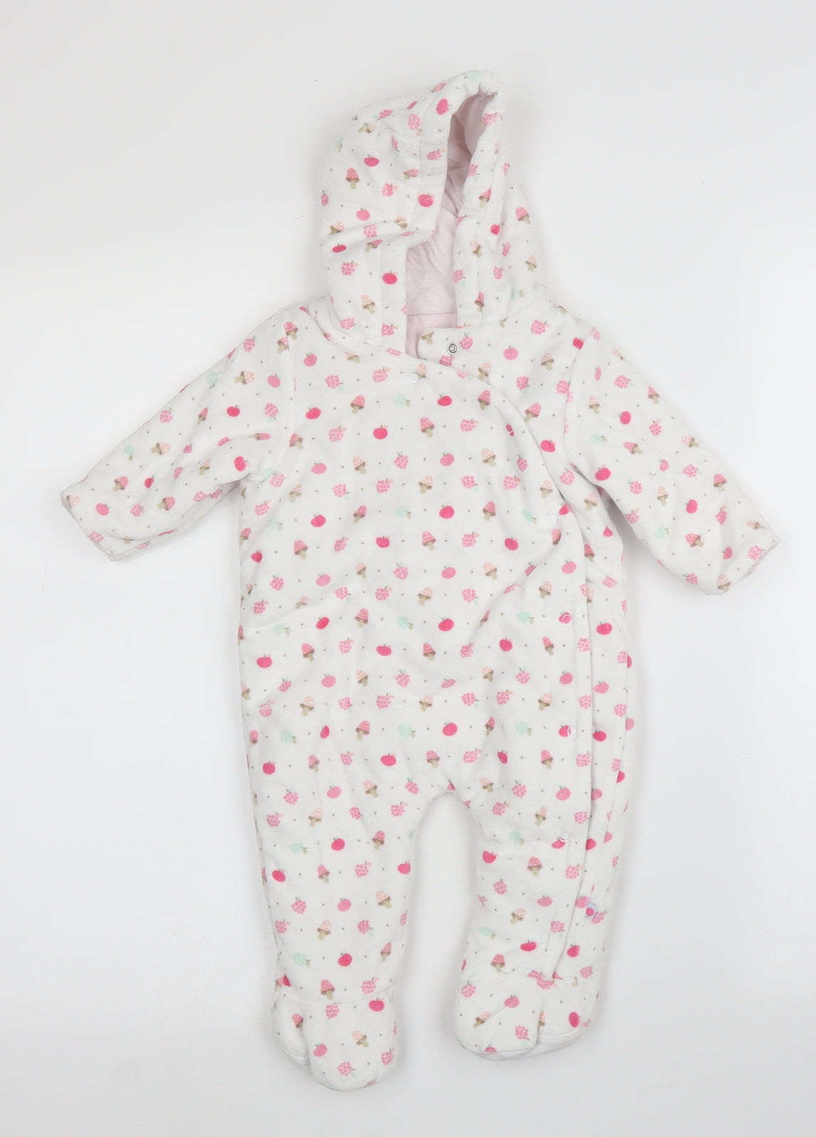 Mothercare Girls White   Babygrow One-Piece Size 3-6 Months