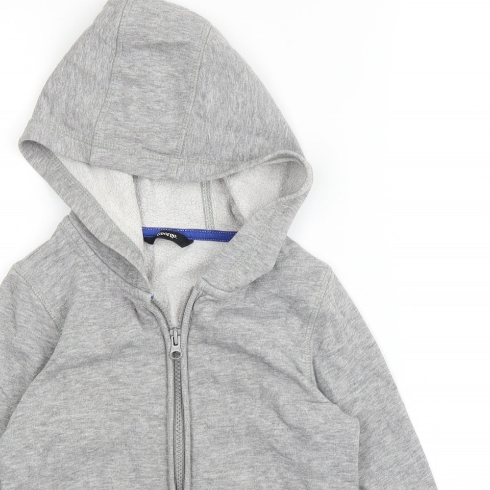 George Boys Grey   Full Zip Hoodie Size 6 Years
