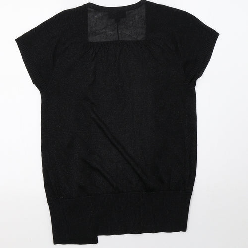 Warehouse Womens Black  Mesh Cardigan Jumper Size 14