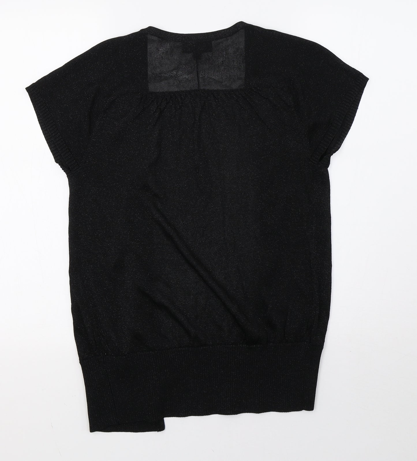 Warehouse Womens Black  Mesh Cardigan Jumper Size 14