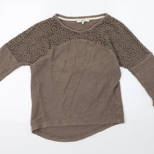 NEXT Womens Brown  Knit Pullover Sweatshirt Size 12