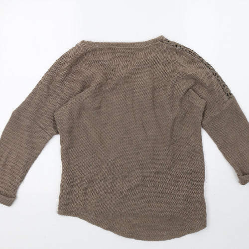 NEXT Womens Brown  Knit Pullover Sweatshirt Size 12