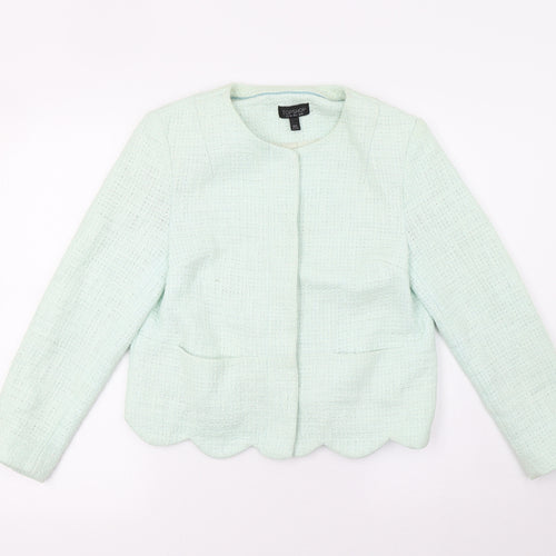 Topshop Womens Green   Bomber Jacket Blazer Size 10